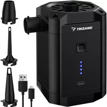 slomart Punjiva pumpa za napuhavanje Trizand, 5000 mAh