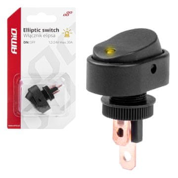 slomart ELIPTičNI PREKIDAČ AMiO S OSVJETLJENJEM 12/24V (30A)