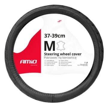 slomart AMiO prošivena kožna navlaka za volan M 37-39 cm