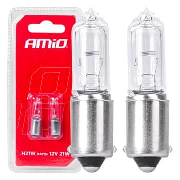 slomart Halogena žarulja AMiO H21W BAY9s 12V, 21W (2 kom.)