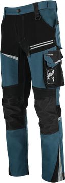 slomart Lahti Pro radne hlače LAHTI, tirkizno-crne, veličina 2XL, CE