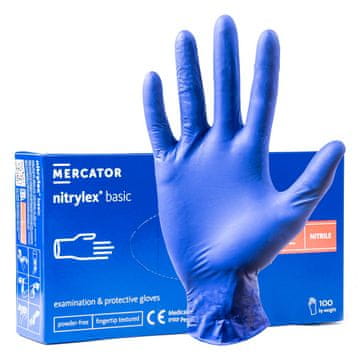 slomart MERCATOR Nitrylex Basic plave nitrilne rukavice, vel. L (100 kom)