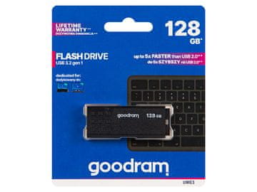 slomart USB stick Goodram UME3, 128 GB, USB 3.2 Gen 1, crni