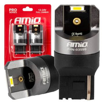 slomart AMiO LED žarulja W21W Canbus 7440 2xSMD, bijela, 12V/24V