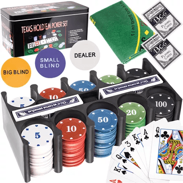 slomart MALATEC Poker set TEXAS - 200 žetona u limenci