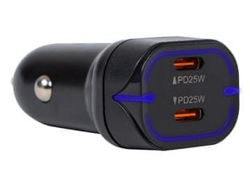 slomart Auto punjač Blow 50W, 2x USB-C (PD)