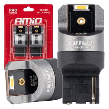 slomart Auto LED žarulje AMiO WY21W, narančaste, 12V/24V