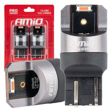 slomart Auto LED žarulje AMiO W21/5W, crvene, 12V/24V