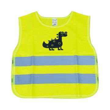 slomart Dječja reflektirajuća zaštitna jakna AMiO Dinosaur žuta