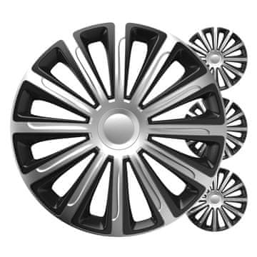 slomart Poklopci za felge 4/1 kompleta VERSACO Trend crno-srebrni 13"