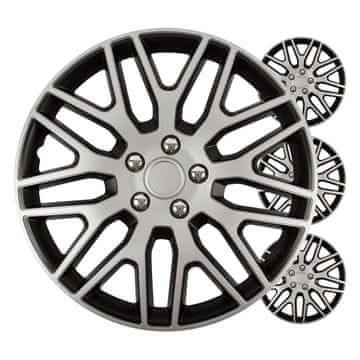 slomart Poklopci za felge 4/1 kompleta VERSACO Dakar crno-srebrni 16"