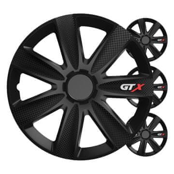 slomart Poklopci za felge 4/1 kompleta VERSACO GTX crni carbon 14"