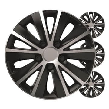 slomart Poklopci za felge 4/1 kompleta VERSACO Rapide crno-srebrni 15"
