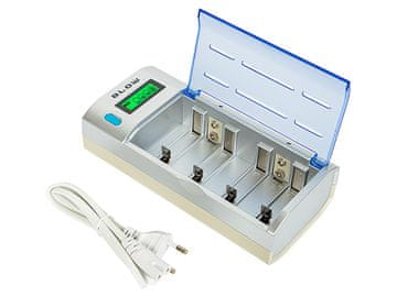 slomart Punjač Blow GN-111 za AA, AAA, C, D, 9V s LCD zaslonom