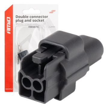 slomart AMiO 04346 vodootporan električni konektor, 2-pin, 2.2mm