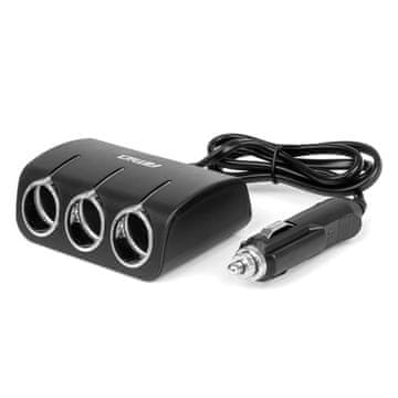 slomart AMiO auto punjač: razdjelnik upaljača (3x utičnica) + 80cm kabel