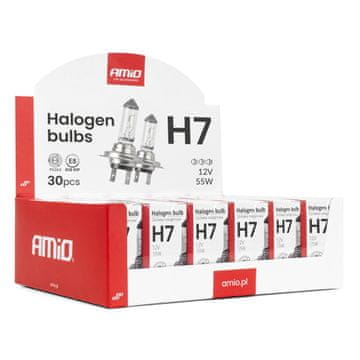 slomart AMiO amio-04399 set 30 komada H7 halogen žarulja 12V 55W s UV filterom