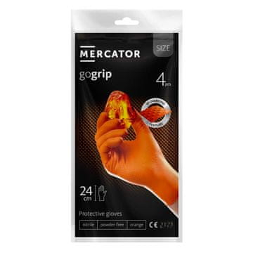 AMIO Mercator GoGrip nitrilne rukavice NARANČASTE 4 kom. veličina M