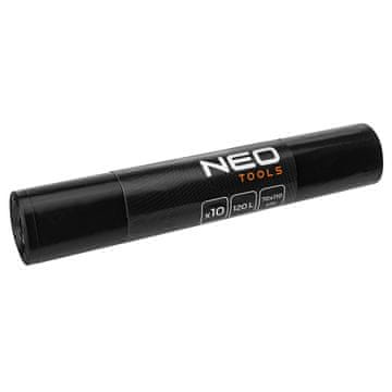 slomart NEO TOOLS vreće za građevinski otpad, crne, 120L, 10 kom, 50 mic