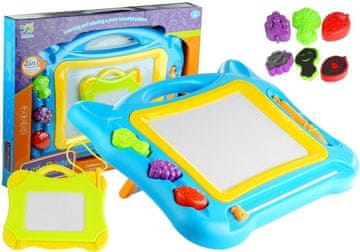 slomart LEAN TOYS Velika magnetska ploča za crtanje "Znicopis" sa štambiljima