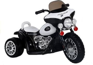 Tricikl na baterije JT568 Policijsko dječje LED svjetlo crno