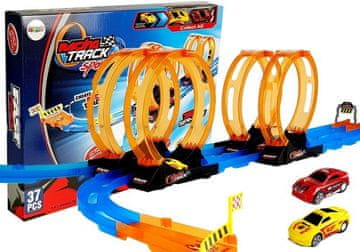 slomart Trkaća staza LEAN TOYS s petljama i 2 autića, 181 cm