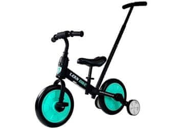 3-u-1 tricikl s pedalama za ravnotežu crni i mint