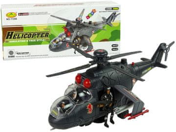 slomart Vojni helikopter s velikim krilima, svjetla, crni