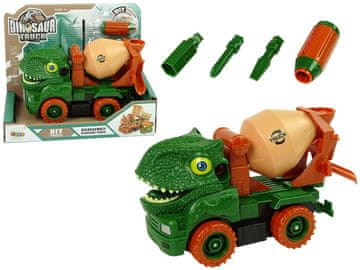 slomart Kamion Miješalica Dinosaur za rastavljanje s Dodacima - Zeleni