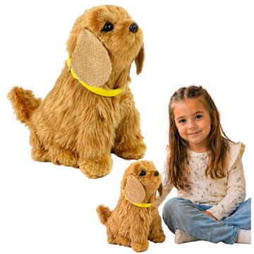 slomart Interaktivni plišani psić Cocker Spaniel LEAN TOYS, smeđi, laje i maše repom