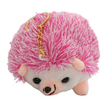 slomart LEAN TOYS Plišani jež, roza, privjesak s karabinerom, 9 cm