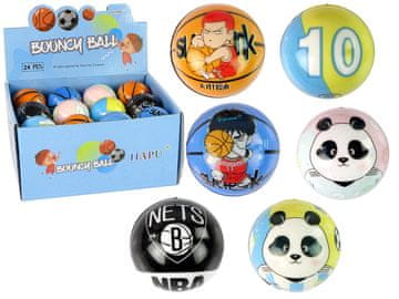 slomart LEAN TOYS Mekana dječja loptica s uzorcima, 7 cm