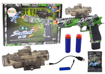slomart Električni Pištolj LEAN TOYS Water Blaster 2u1 Zeleni
