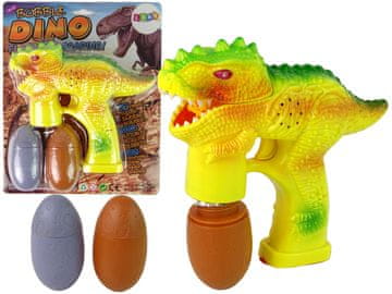 slomart LEAN TOYS Puhalica za sapunaste mjehuriće Dinosaur, jaje (žuto)