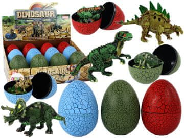 slomart LEAN TOYS Jaje s dinosaurom za slaganje, 9 cm - 3 boje