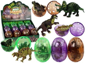 slomart LEAN TOYS Jaje s dinosaurom, 9 cm - 3 boje