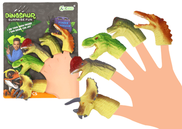 slomart LEAN TOYS Gumeni dinosauri za prste, senzorične lutke (5 kom)
