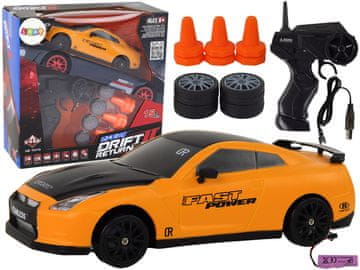 slomart Sportski auto LEAN TOYS na daljinsko upravljanje, žuti, 1:24