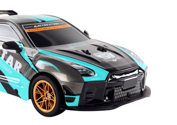 Veliki sportski automobil na daljinsko upravljanje 1:10 tirkizno-crni