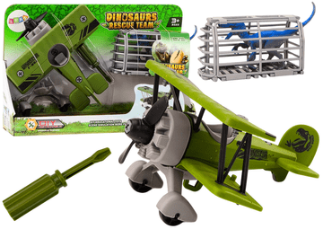 slomart Avion za prijevoz dinosaura, zeleni, sa vijcima, zeleni