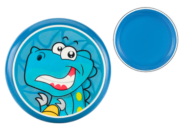 slomart Leteći disk frisbee LEAN TOYS s dinosaurusom, plavi, 20 cm