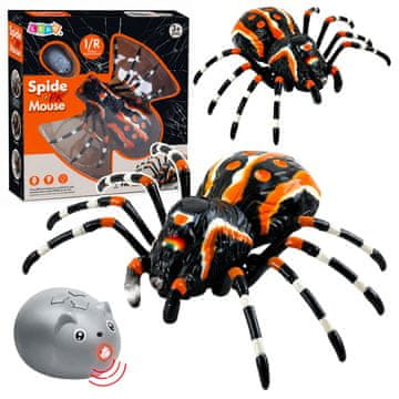 slomart LEAN TOYS daljinski upravljani pauk tarantula, crni