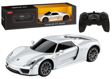 Rastar RC sportski automobil 1:24 na daljinsko upravljanje Porsche 918 Spyder srebrne boje