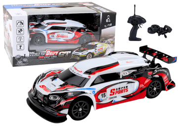 RC sportski automobil 1:16 Drift s izmjenjivim kotačima bijeli i crveni
