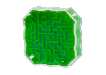 slomart LEAN TOYS Logična igra, labirint s lopticom, zelena