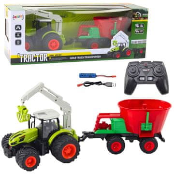 2.4G daljinski upravljani poljoprivredni traktor sa sijačicom i rotacijskim hvataljkom