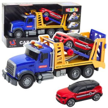 slomart Kamion s prikolicom LEAN TOYS: transporter, auto, svjetla, zvukovi