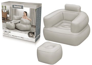 slomart Inflatable Fotelja Bestway 75137, Svijetla, 107x99x80 cm