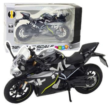 Metalna svjetla za sportske motocikle, zvukovi, crni 250 SR 1:12