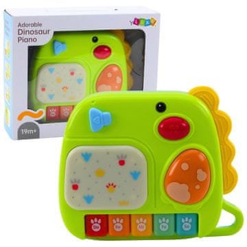 slomart LEAN TOYS Interaktivni dječji klavir - dinosaur (zeleni)